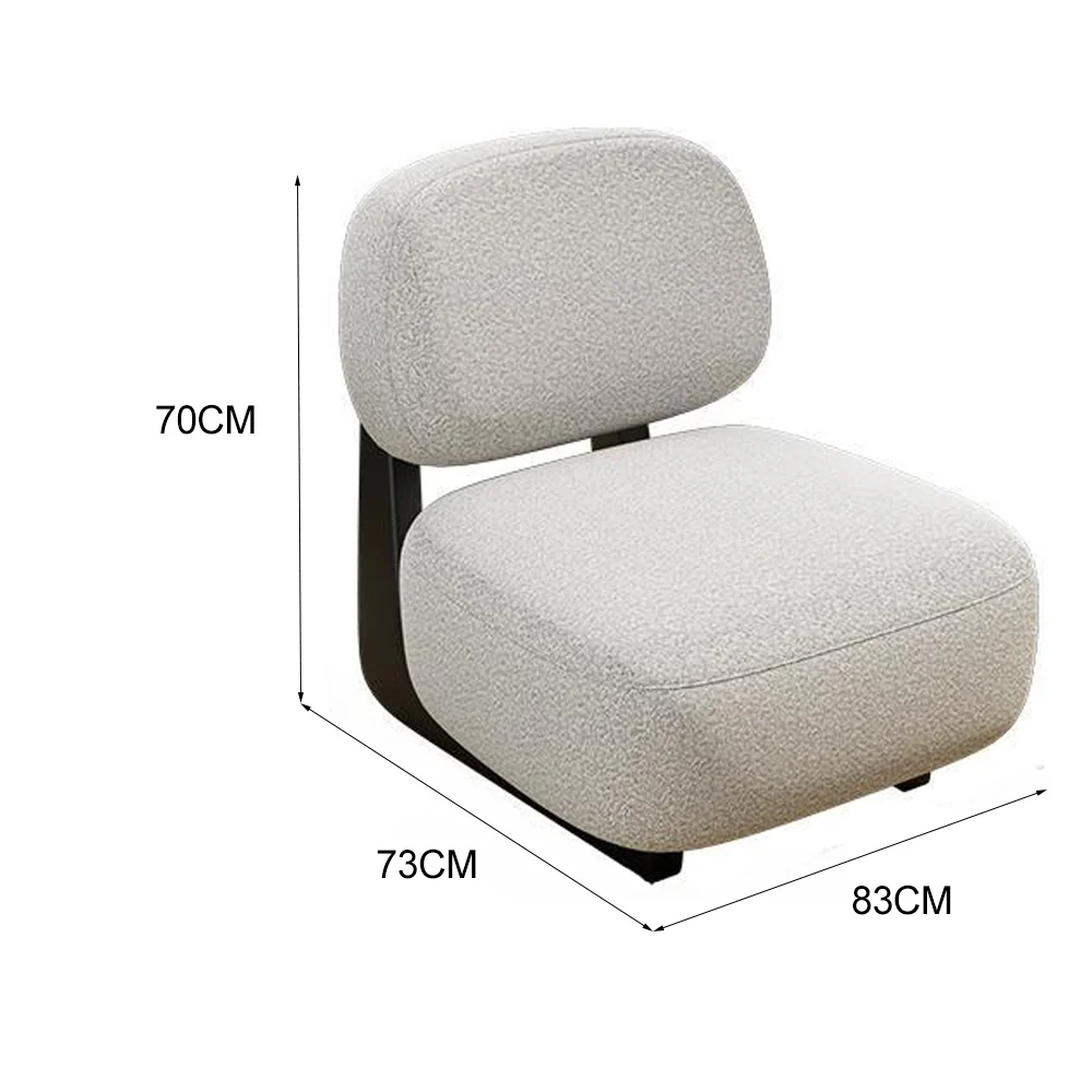 LIVARA EC1191 White Wax Wood Solid Wood Frame Leisure Chair - Image 5