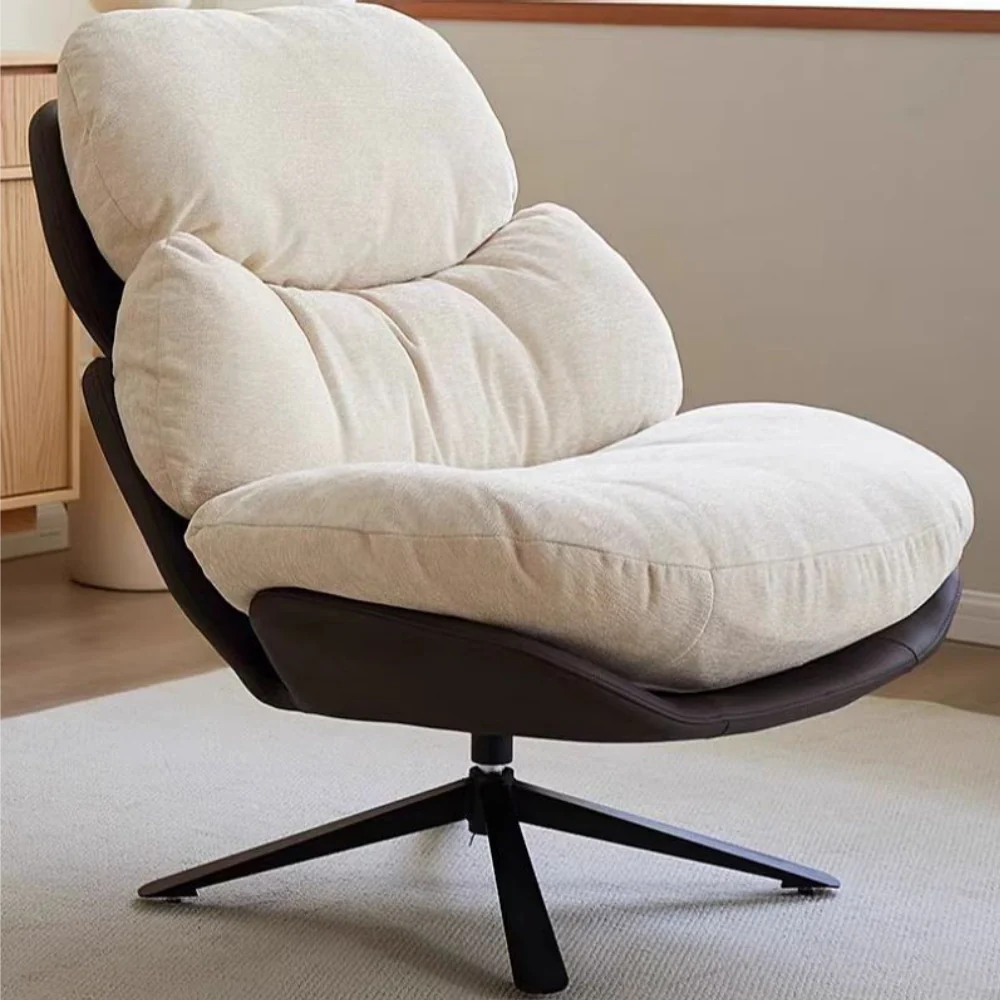 LIVARA EC1205 Multi-Layer Curved Board Faux Leather Fabric Leisure Chair - Image 2