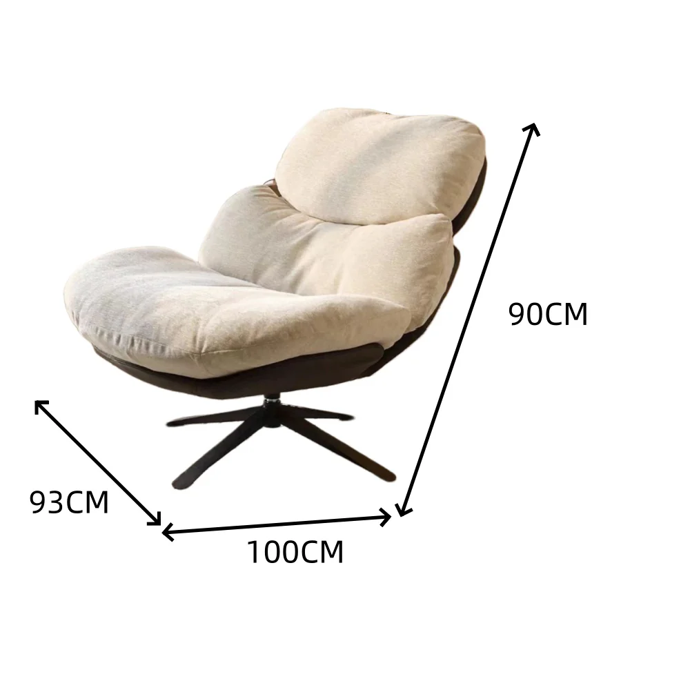 LIVARA EC1205 Multi-Layer Curved Board Faux Leather Fabric Leisure Chair - Image 5