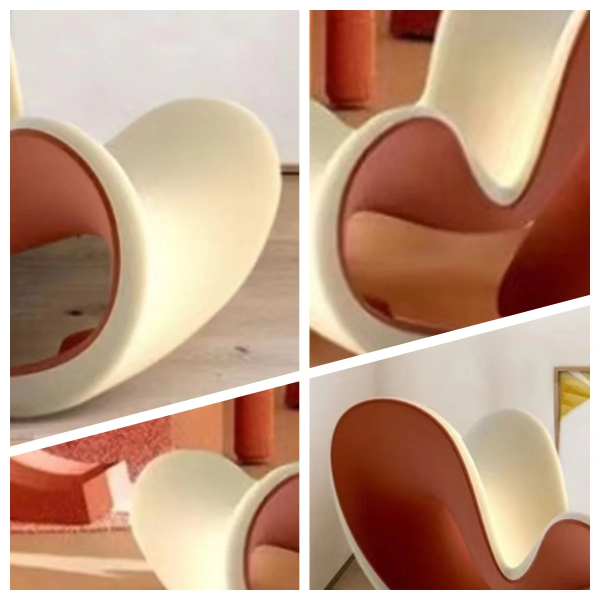 LIVARA EC1237 Fibreglass Frame Plush Fabric Leisure Chair - Image 4