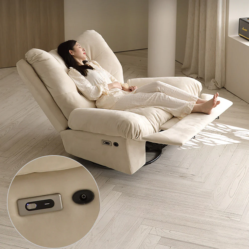 LIVARA FC1035 Solid Wood Frame High-Resilience Foam Feather Leisure Chair - Image 4