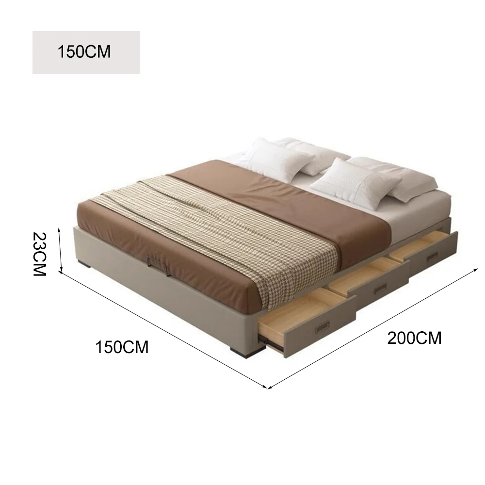 LIVARA B1148 150/180cm Length Solid Wood Headless Bed-White - Image 4