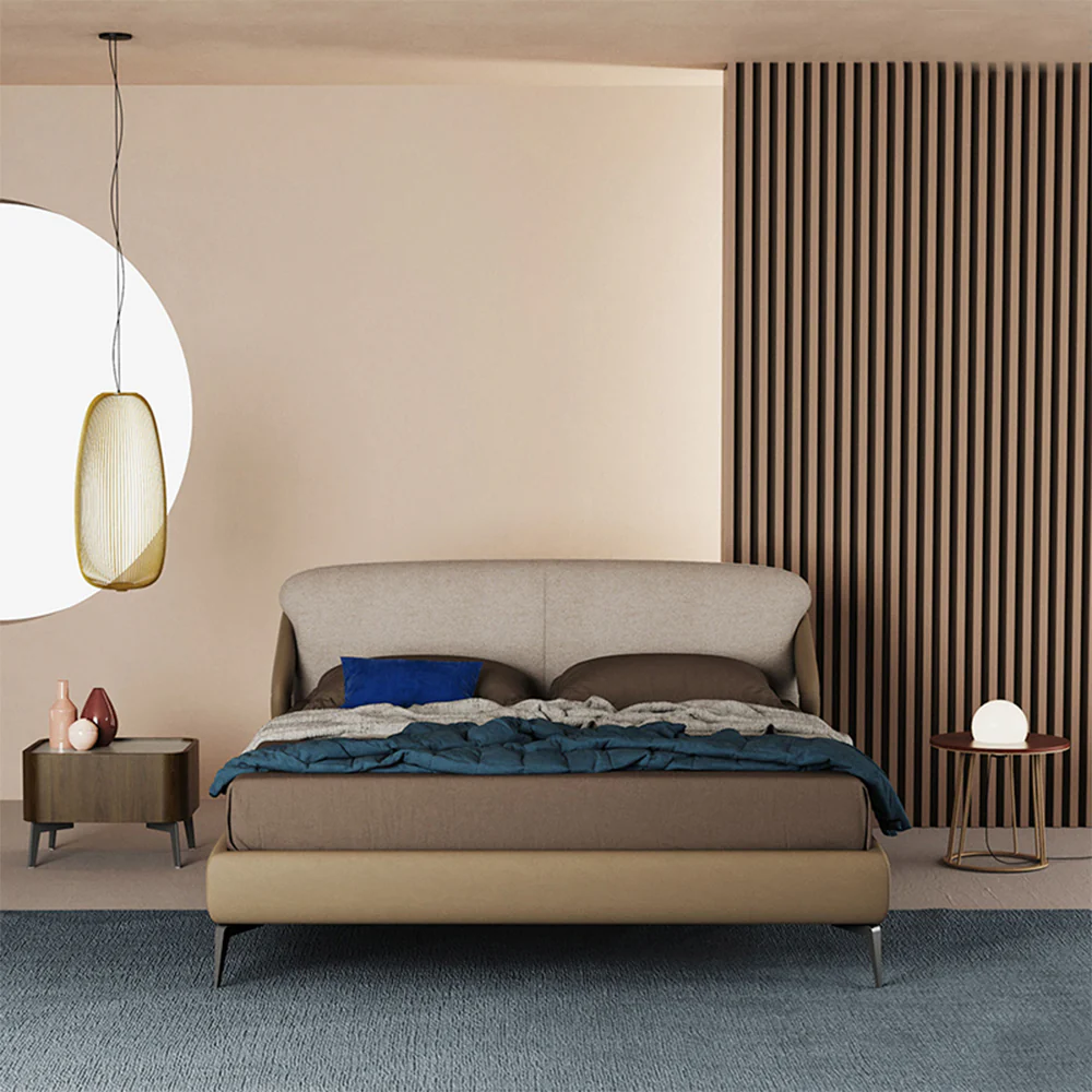 LUXORA B1291 150/180cm Length Solid Wood Frame Premium Linen Bed-White - Image 2