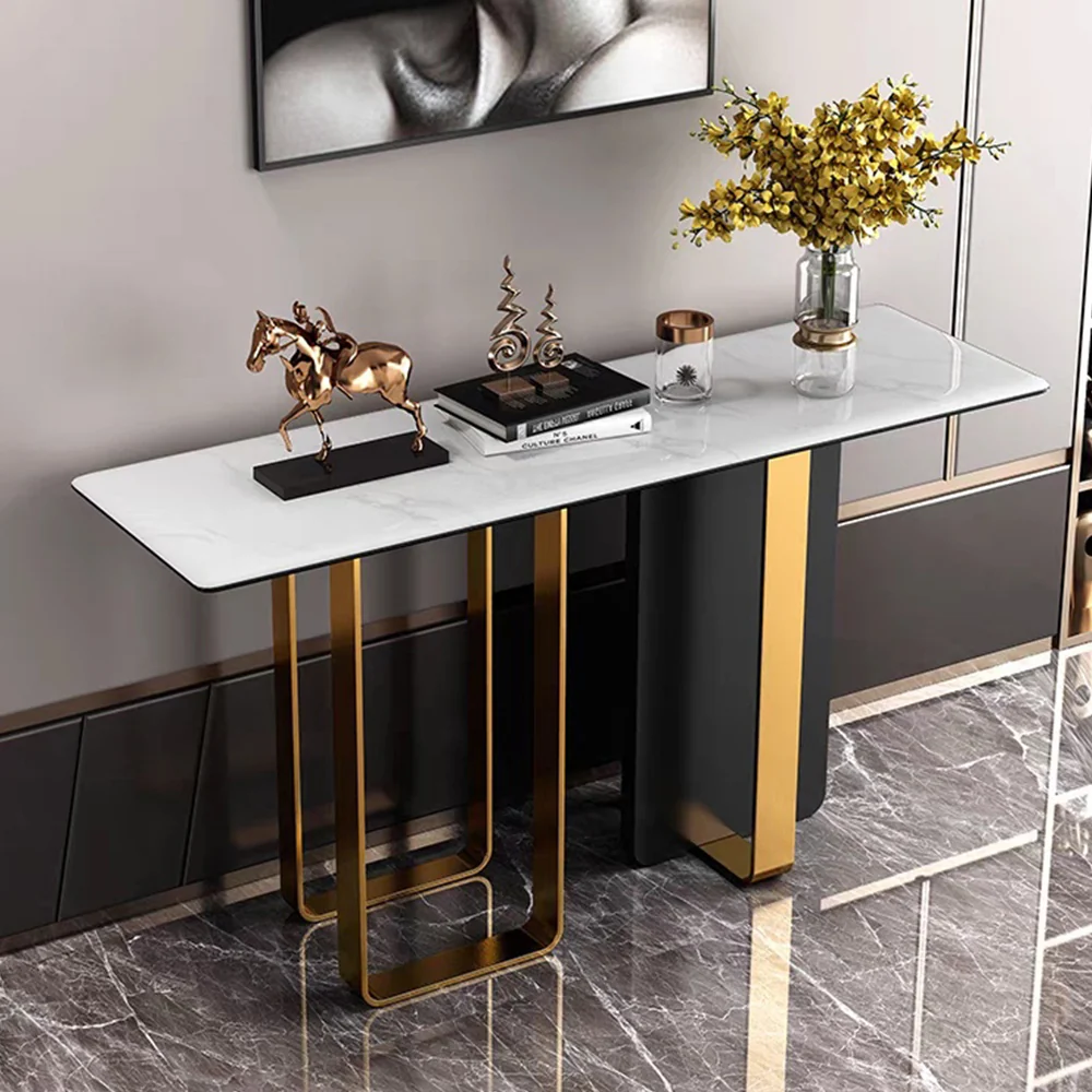 LIVARA CC1004 120/140/160cm Luxurious Style Sintered Stone Top Console Table - Image 3