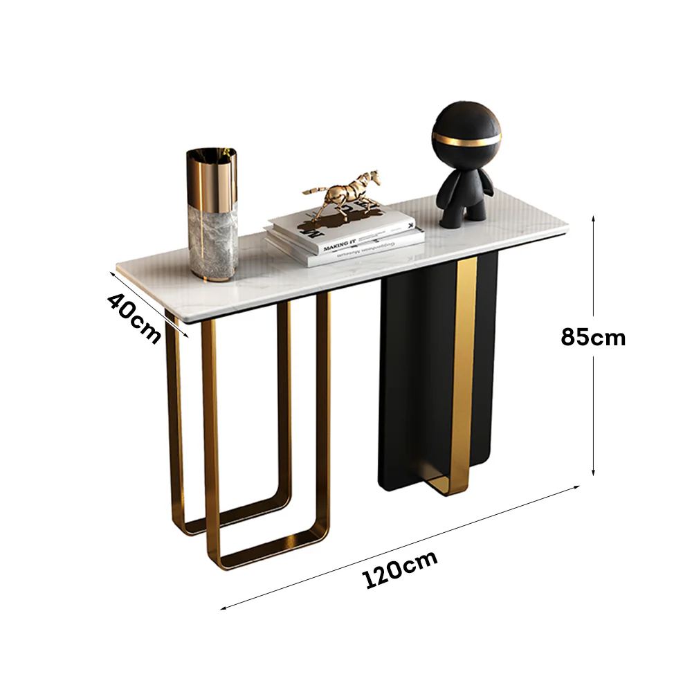 LIVARA CC1004 120/140/160cm Luxurious Style Sintered Stone Top Console Table - Image 5