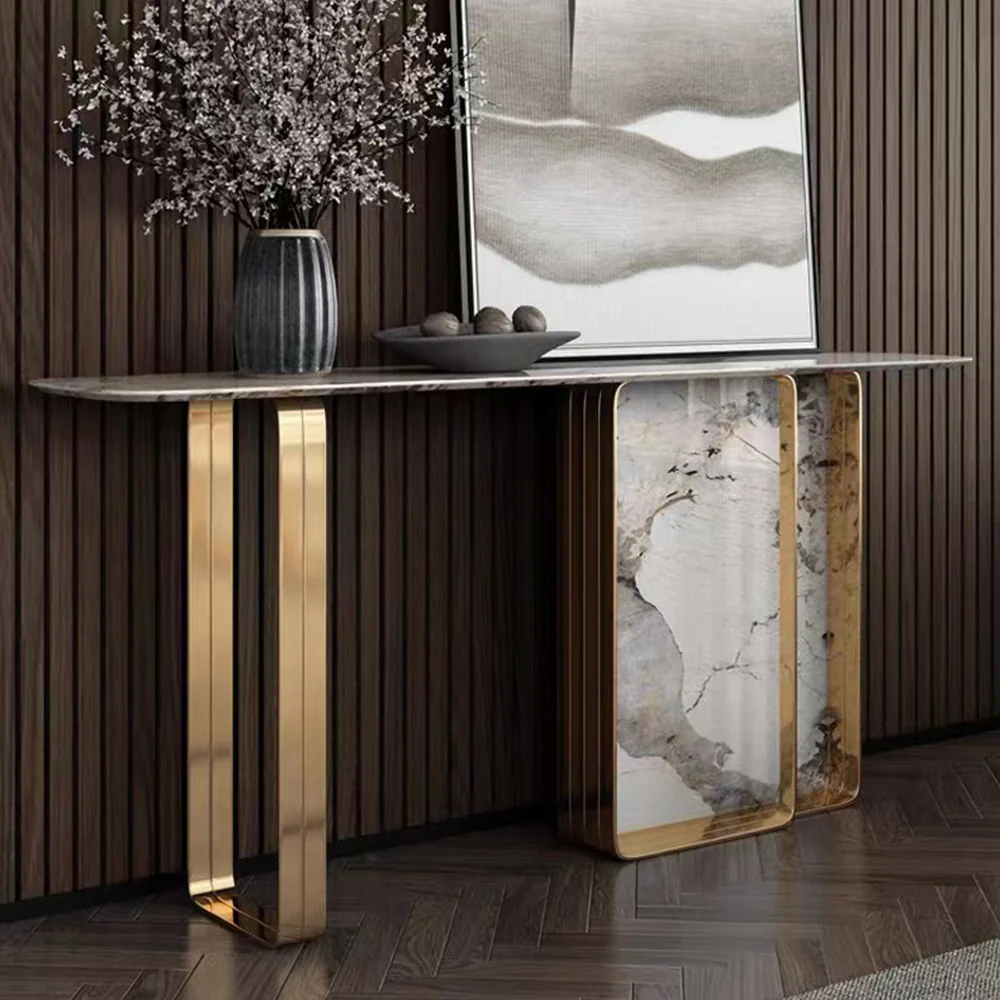 LIVARA CC1006 120/140cm Luxurious Style Sintered Stone Top Console Table - Image 2
