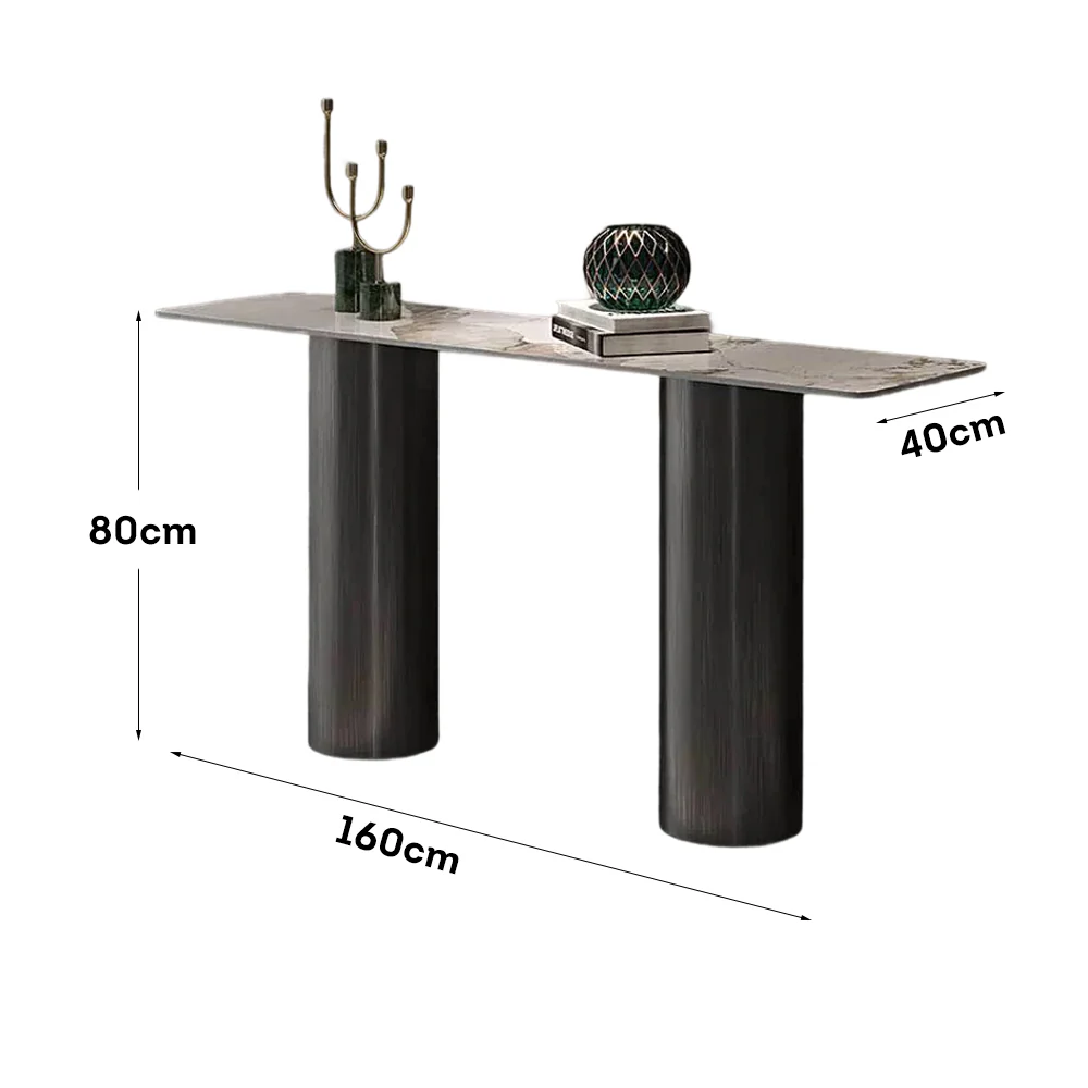 LUXORA CC1011 120/140/160cm Minimalist Style Sintered Stone Top Console Table - Image 7