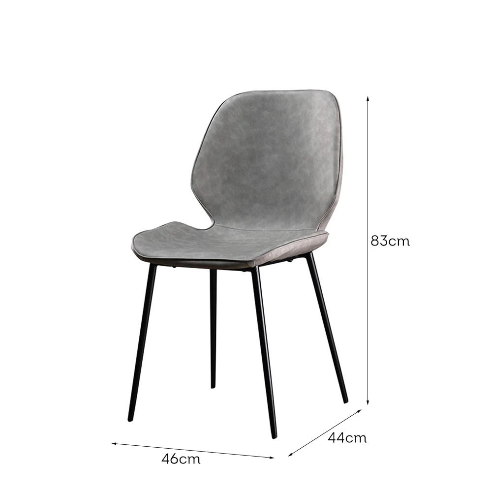 LIVARA DC1001 Faux Leather Fabric Dining Chair Carbon Steel Legs - Image 5