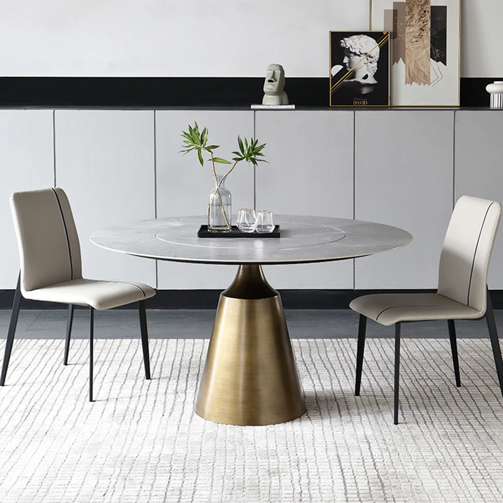 LIVARA DC1004 Faux Leather Fabric Dining Chair Carbon Steel Legs - Image 2