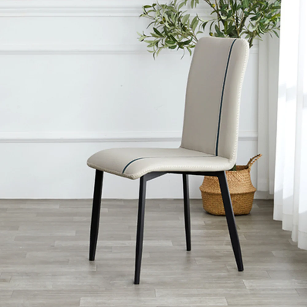 LIVARA DC1004 Faux Leather Fabric Dining Chair Carbon Steel Legs - Image 3