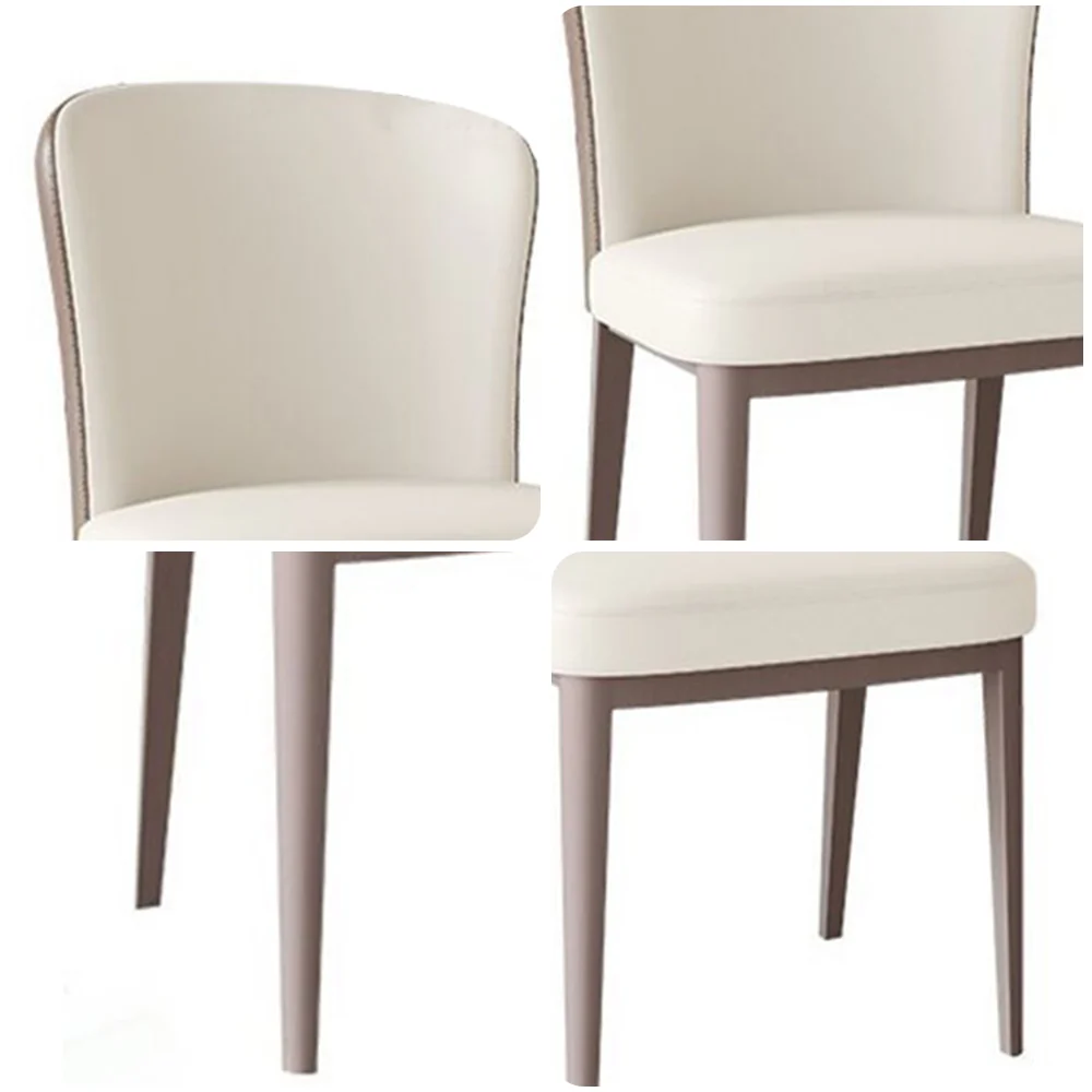 LIVARA DC1005 Faux Leather Fabric Dining Chair Carbon Steel Legs - Image 4