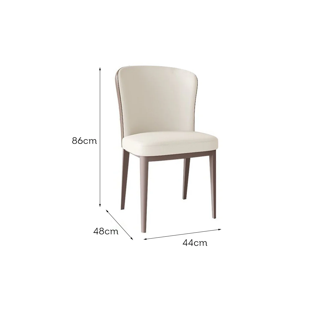 LIVARA DC1005 Faux Leather Fabric Dining Chair Carbon Steel Legs - Image 5