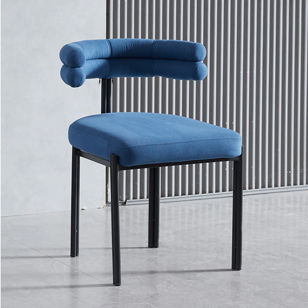 LIVARA DC1008 Velour Fabric Dining Chair Carbon Steel Legs - Image 3