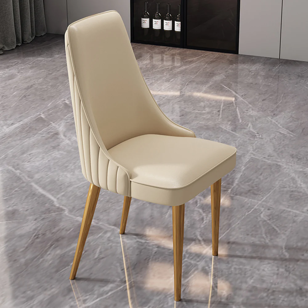 LIVARA DC1009 Faux Leather Fabric Dining Chair Stainless Steel Legs - Image 2