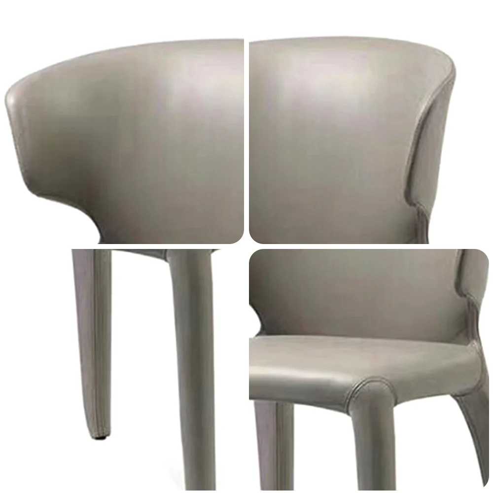 LIVARA DC1018 Faux Leather Fabric Dining Chair Stainless Steel Legs - Image 4