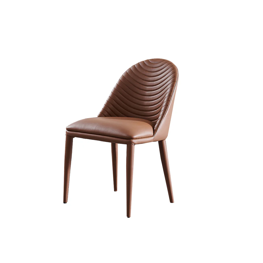 LIVARA DC1020 Faux Leather Fabric Dining Chair Carbon Steel Legs