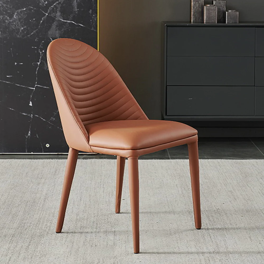 LIVARA DC1020 Faux Leather Fabric Dining Chair Carbon Steel Legs - Image 3