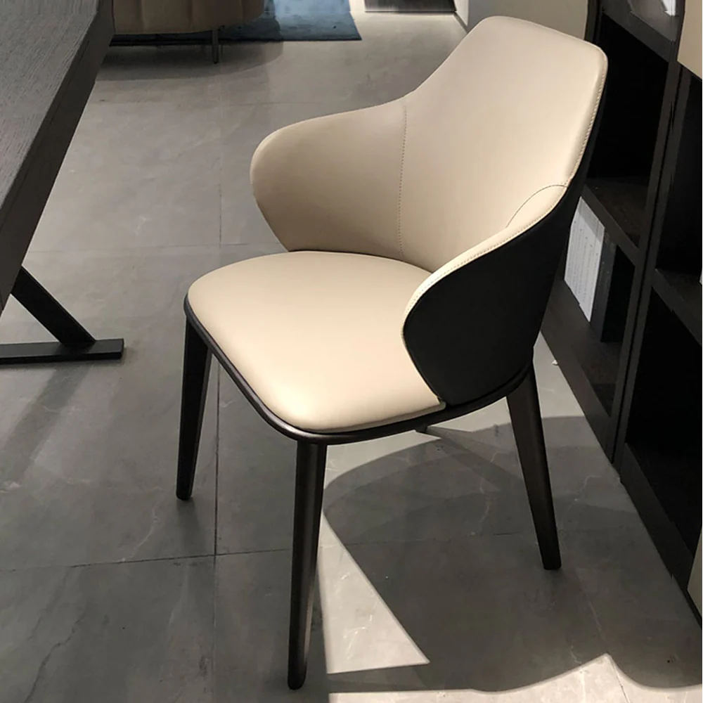 LIVARA DC1027 Faux Leather Fabric Dining Chair Carbon Steel Legs - Image 3