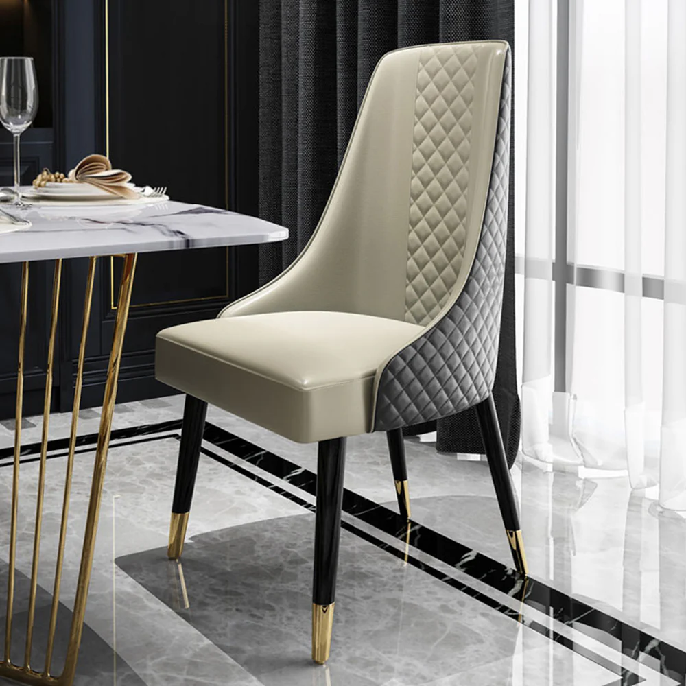 LIVARA DC1032 Modern Light Luxury Style Dining Chair Solid Wood Frame - Image 2