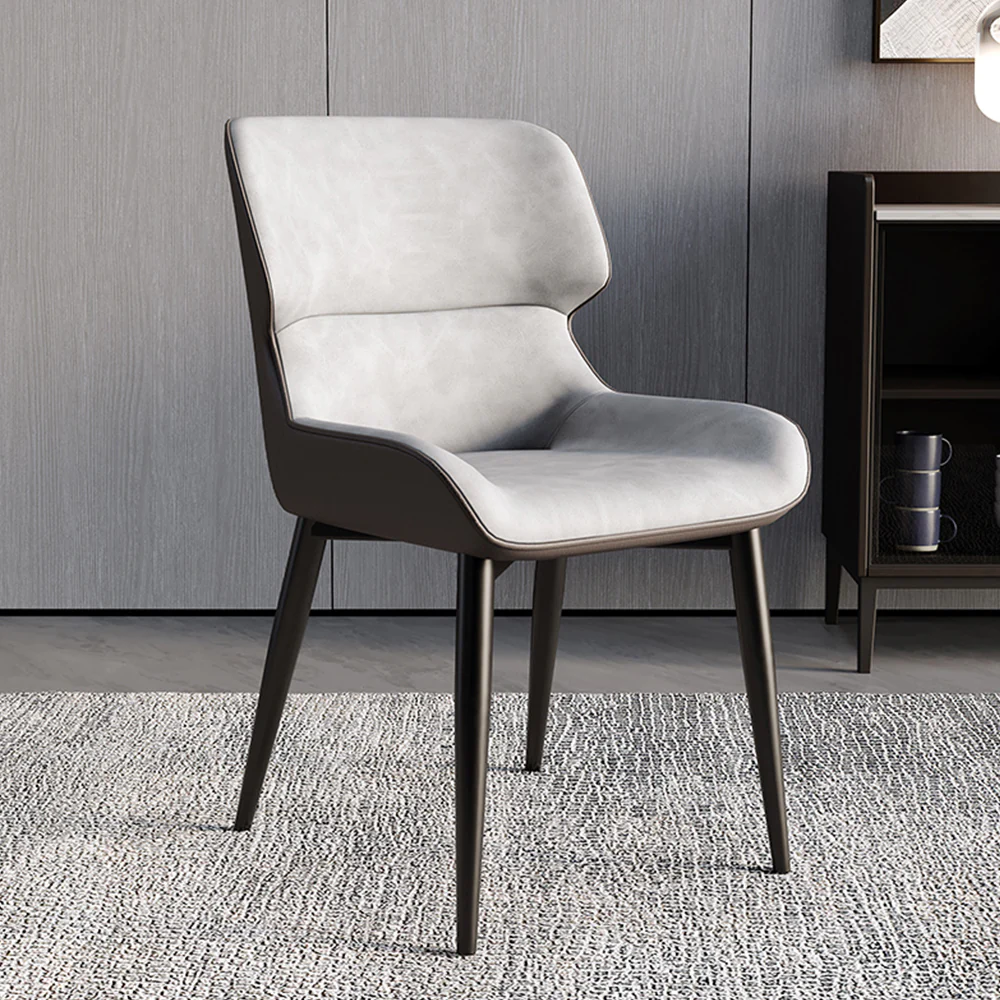 LIVARA DC1041 Faux Leather Fabric Dining Chair Carbon Steel Legs - Image 2