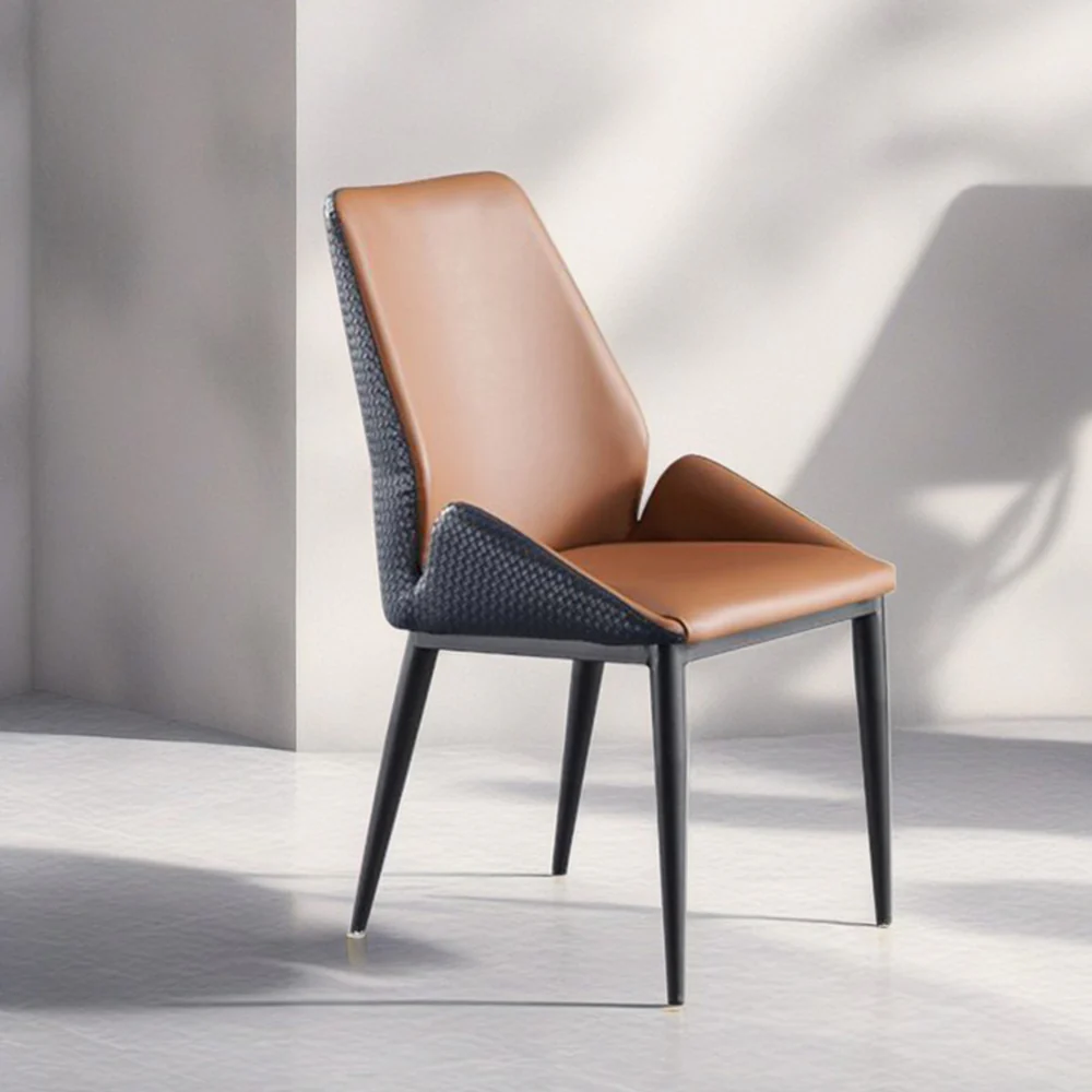 LIVARA DC1047 Faux Leather Fabric Dining Chair Carbon Steel Legs - Image 3