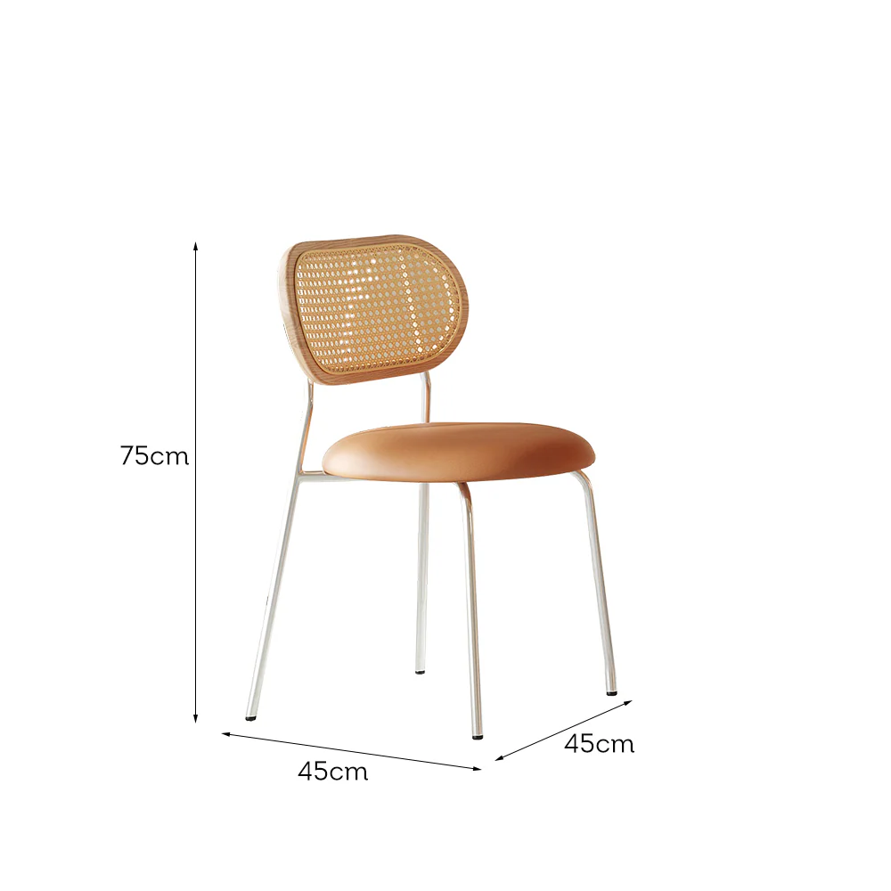 LIVARA DC1066 Minimalist Style Dining Chair Stainless Steel Legs - Image 5