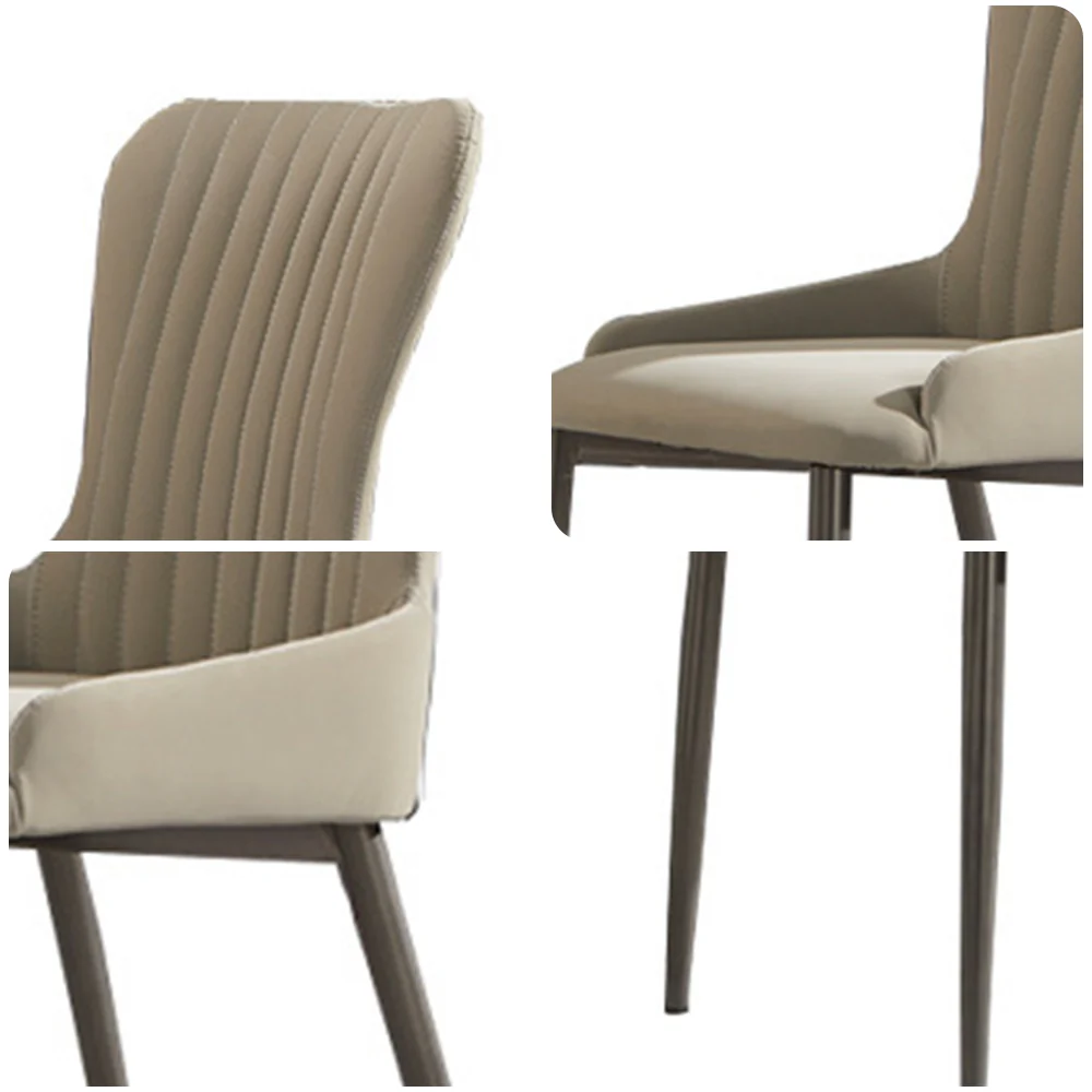 LIVARA DC1095 Faux Leather Fabric Dining Chair Soft Padded Cushion - Image 5
