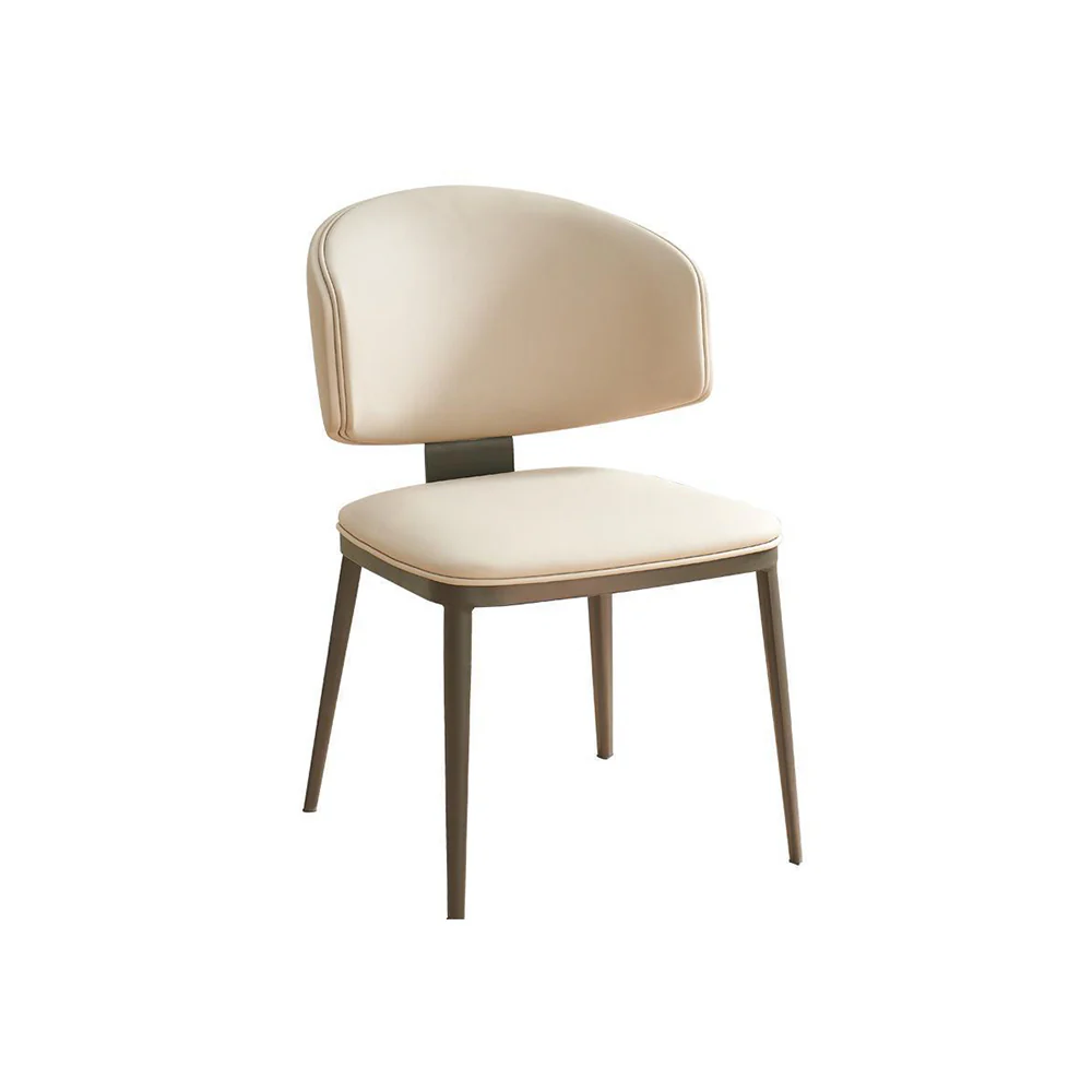 LIVARA DC1101 Faux Leather Fabric Dining Chair Carbon Steel Legs