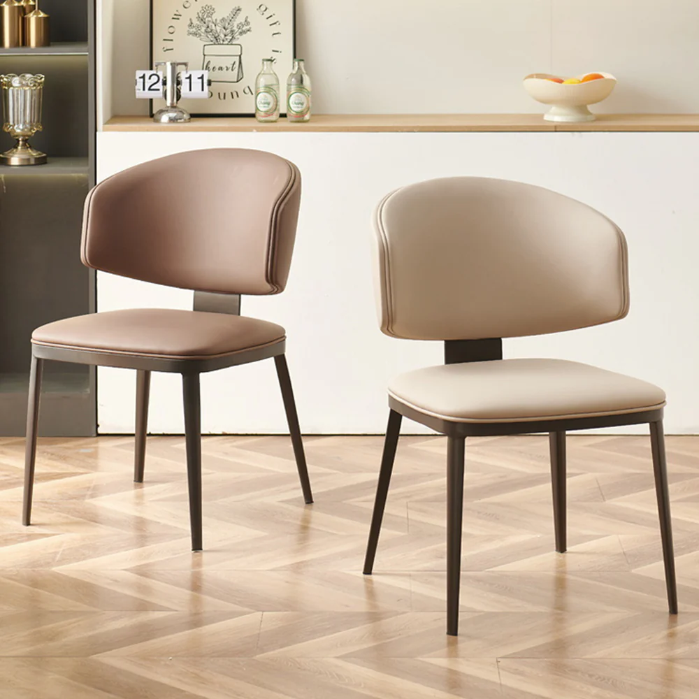 LIVARA DC1101 Faux Leather Fabric Dining Chair Carbon Steel Legs - Image 2