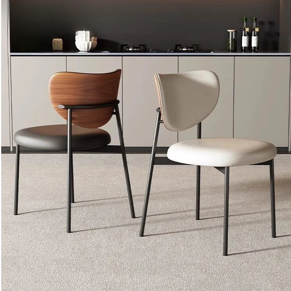 LIVARA DC1106 Faux Leather Fabric Dining Chair Carbon Steel Legs - Image 3