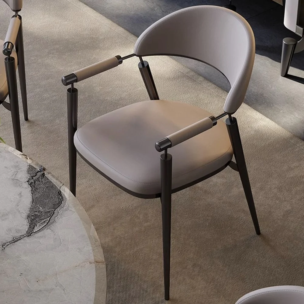 LIVARA DC1109 Faux Leather Fabric Dining Chair Stainless Steel Legs - Image 2