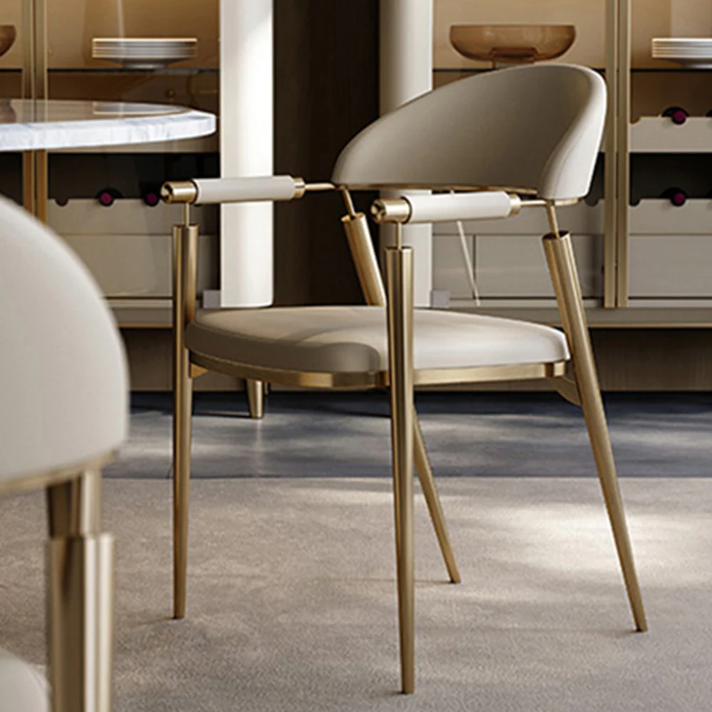 LIVARA DC1109 Faux Leather Fabric Dining Chair Stainless Steel Legs - Image 4