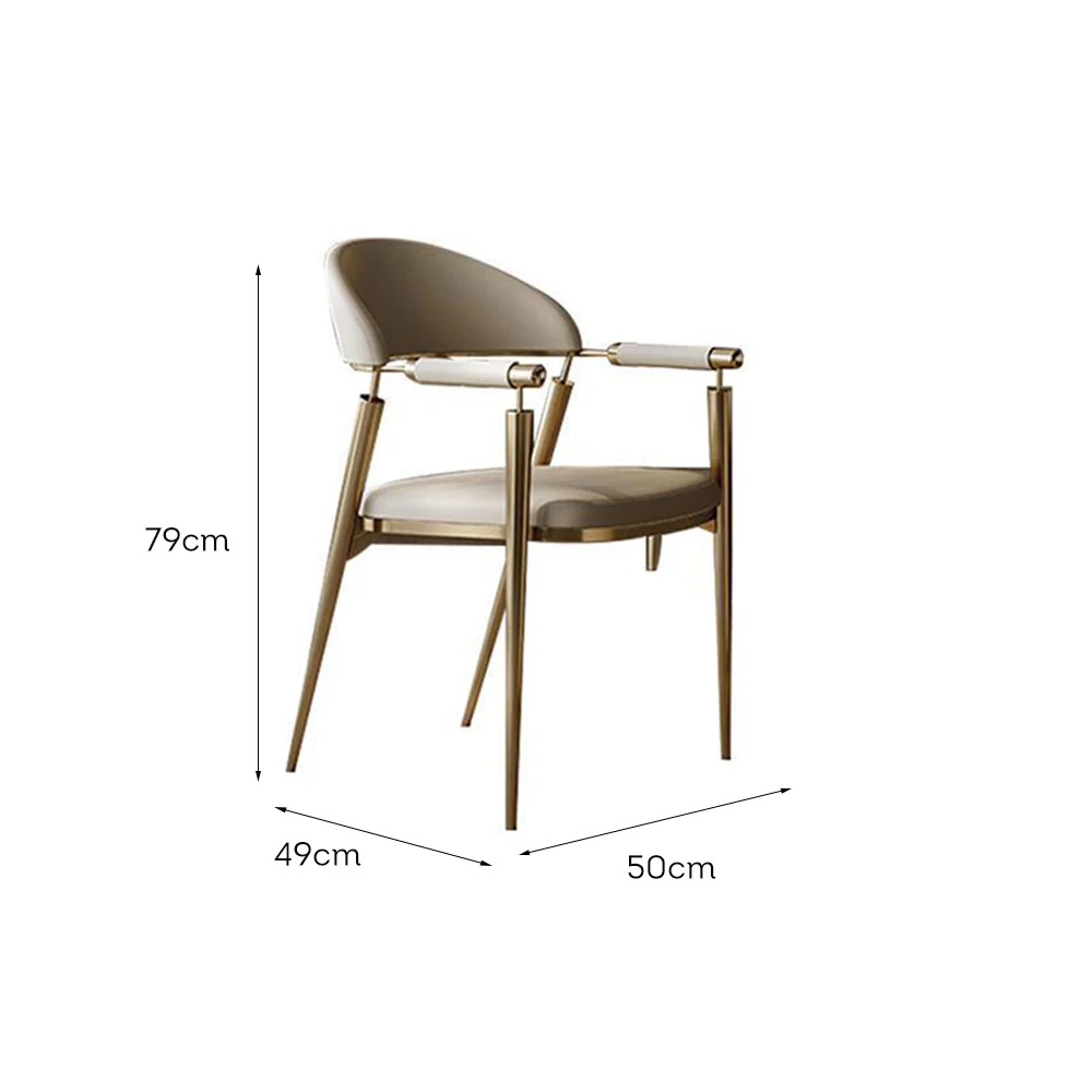 LIVARA DC1109 Faux Leather Fabric Dining Chair Stainless Steel Legs - Image 9