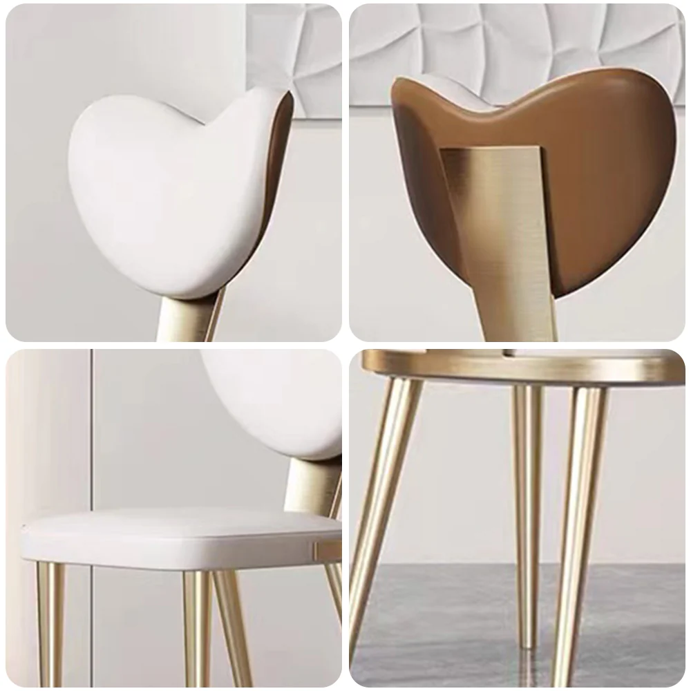 LIVARA DC1117 Faux Leather Fabric Dining Chair Stainless Steel Legs - Image 5