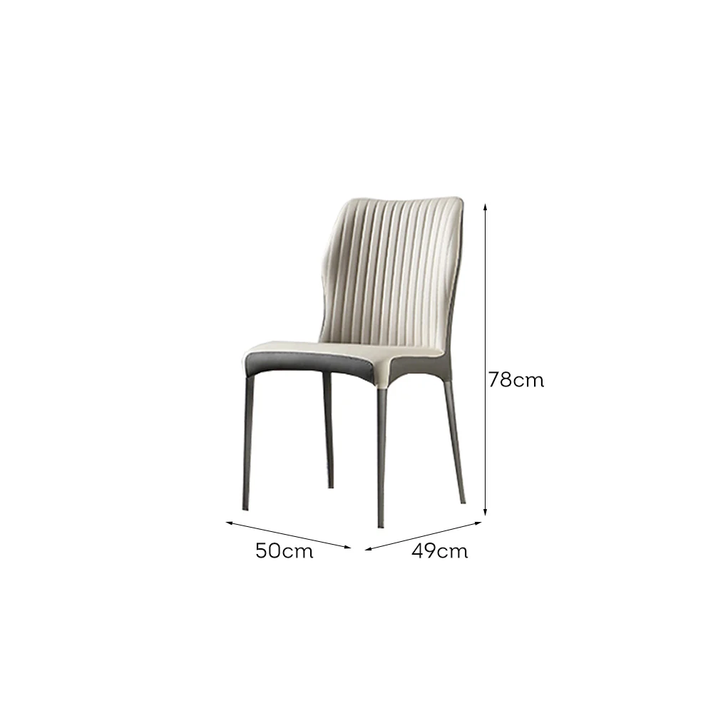 LIVARA DC1119 Faux Leather Fabric Dining Chair Carbon Steel Legs - Image 11