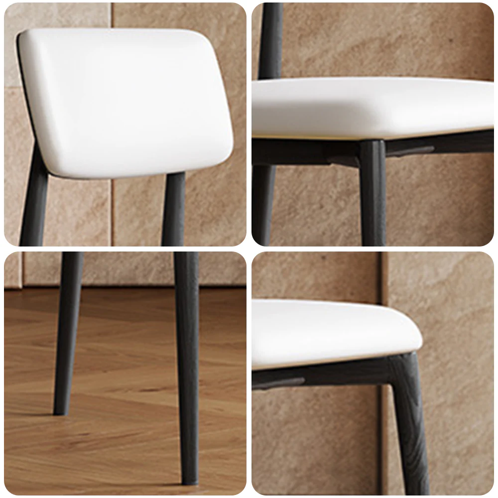 LIVARA DC1128 PU Leather Fabric Dining Chair Ash Wood Frame - Image 4