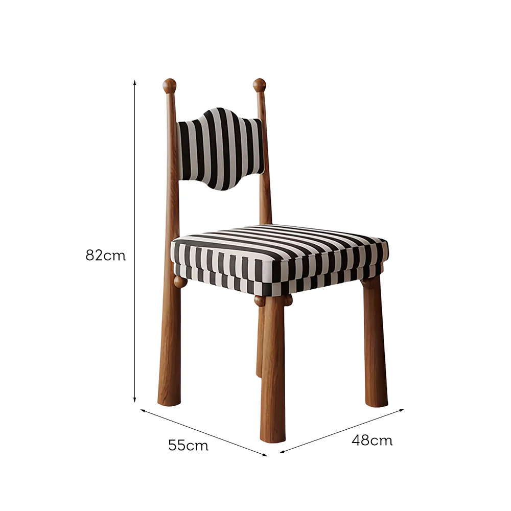 LIVARA DC1141 Vintage Style Dining Chair Ash Wood Frame - Image 10