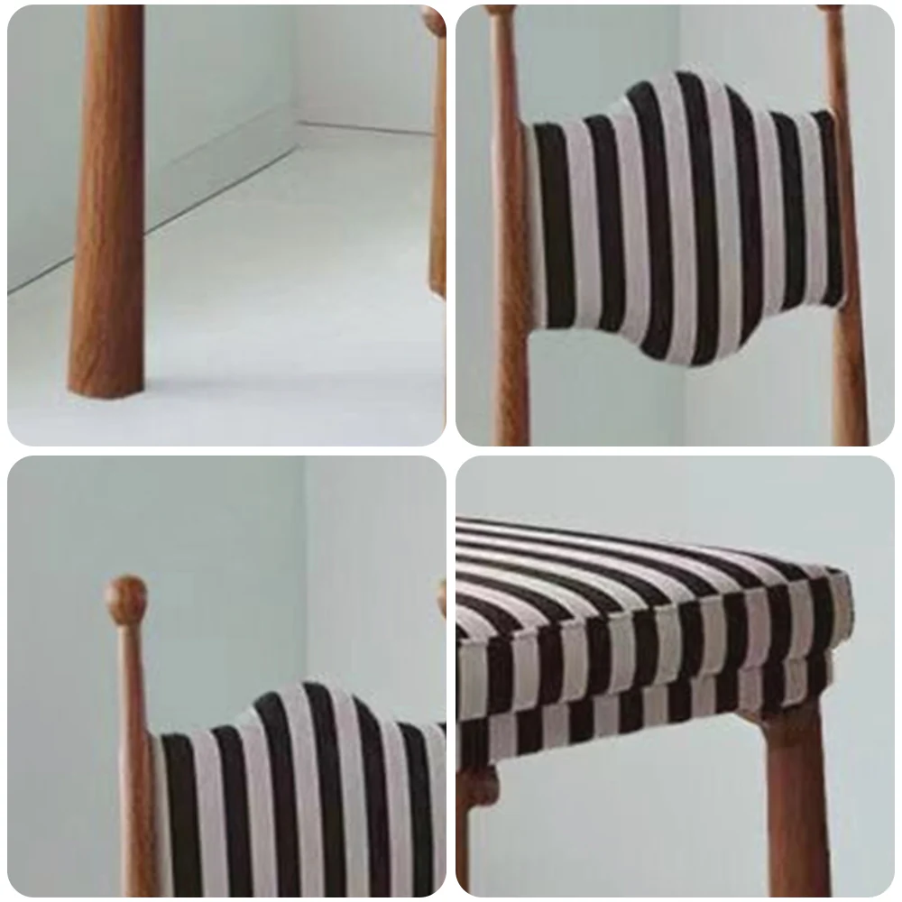LIVARA DC1141 Vintage Style Dining Chair Ash Wood Frame - Image 8