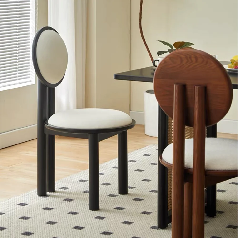 LIVARA DC1142 Faux Leather Fabric Dining Chair Rubber Wood Frame - Image 3