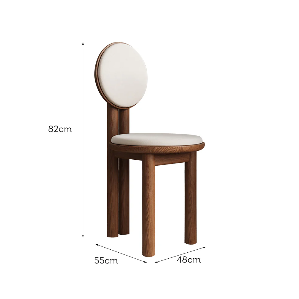 LIVARA DC1142 Faux Leather Fabric Dining Chair Rubber Wood Frame - Image 9