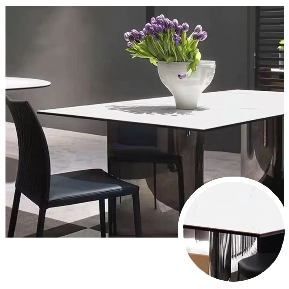 LIVARA DT1030 Minimalist Style 140-160-180-200cm Sintered Stone Dining Table - Image 4