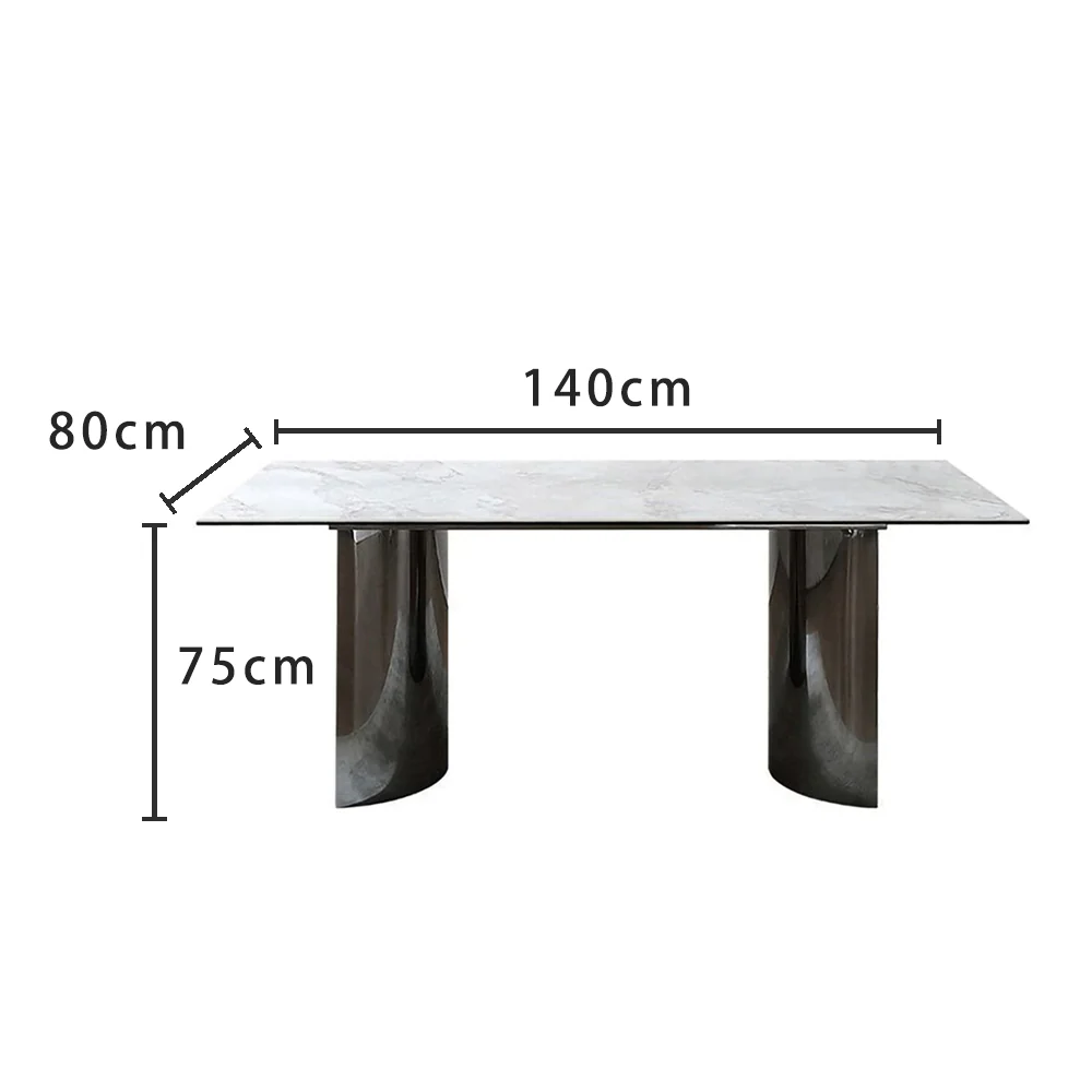 LIVARA DT1030 Minimalist Style 140-160-180-200cm Sintered Stone Dining Table - Image 5