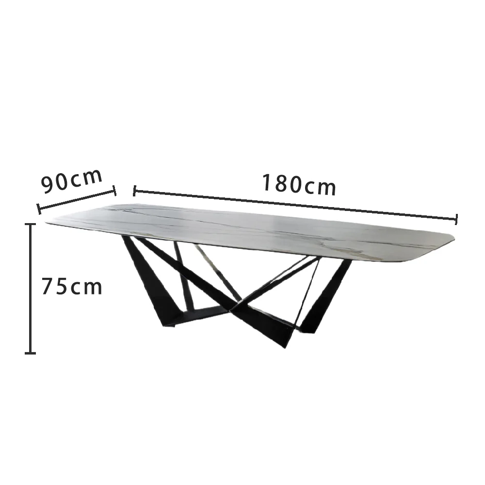 LUXORA DT1038 Minimalist Style 140-160-180cm Sintered Stone Dining Table - Image 7