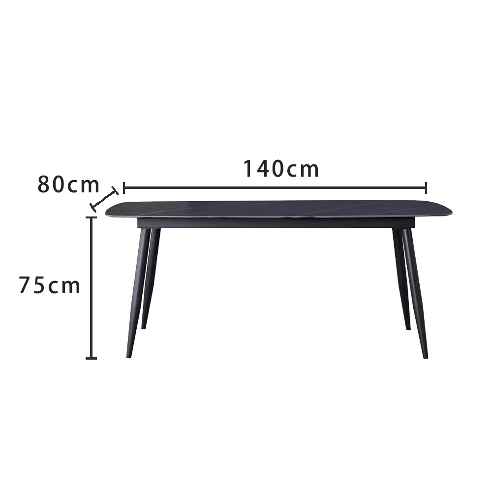 LIVARA DT1042 Minimalist Style 130-140-160-180cm Sintered Stone Dining Table - Image 6