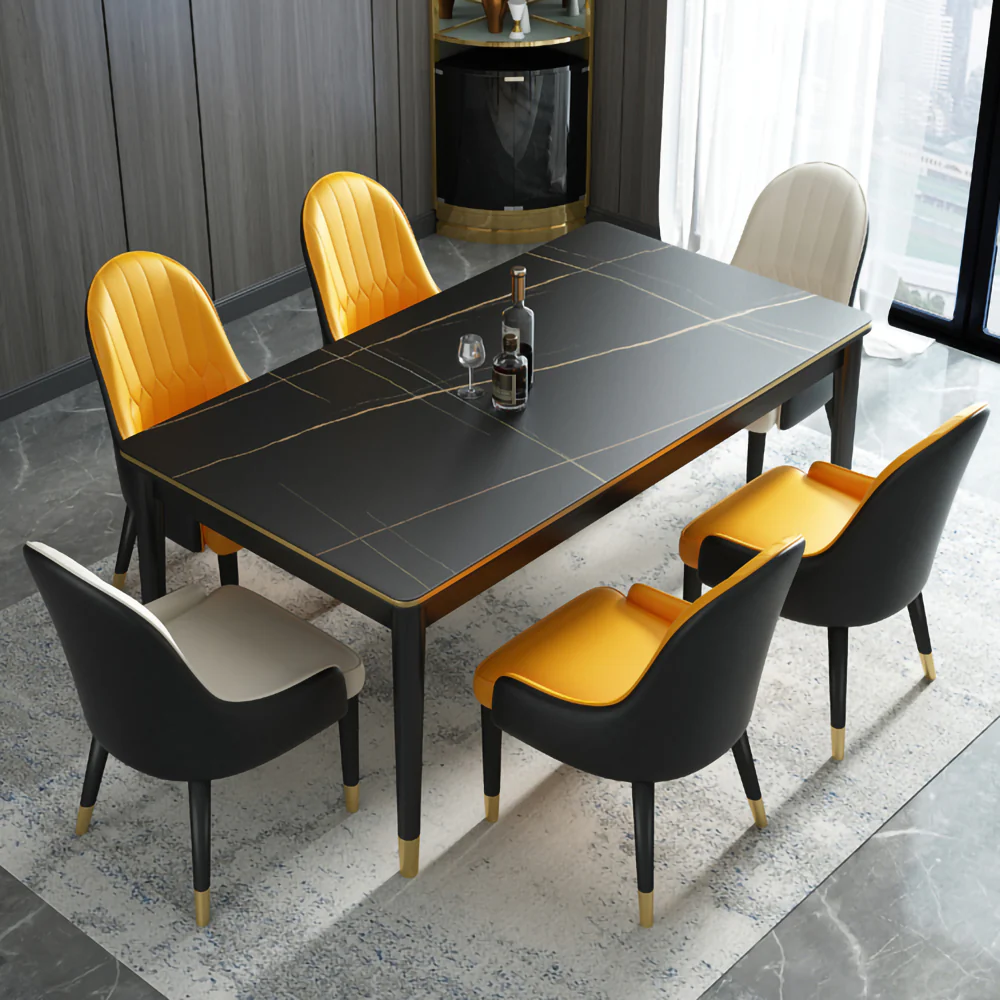 LIVARA DT1044 Light Luxury Style 130-140-150cm Sintered Stone Dining Table - Image 4