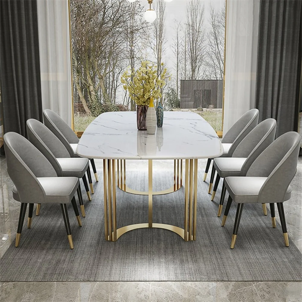 LUXORA DT1068 Light Luxury Style 130-140-160cm Sintered Stone Dining Table - Image 3