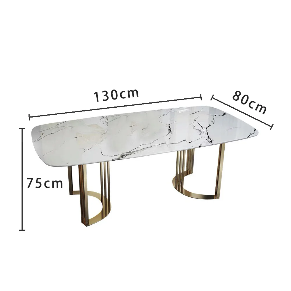 LUXORA DT1068 Light Luxury Style 130-140-160cm Sintered Stone Dining Table - Image 5