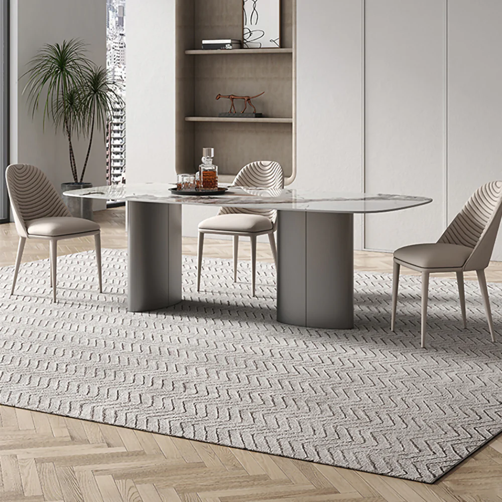 LIVARA DT1078 Minimalist Style 140-160-180-200cm Sintered Stone Dining Table - Image 2
