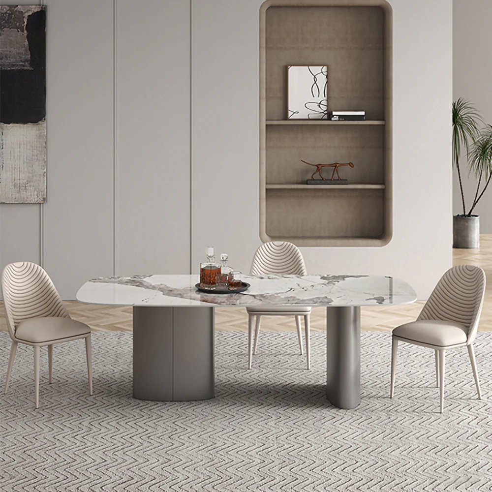 LIVARA DT1078 Minimalist Style 140-160-180-200cm Sintered Stone Dining Table - Image 3