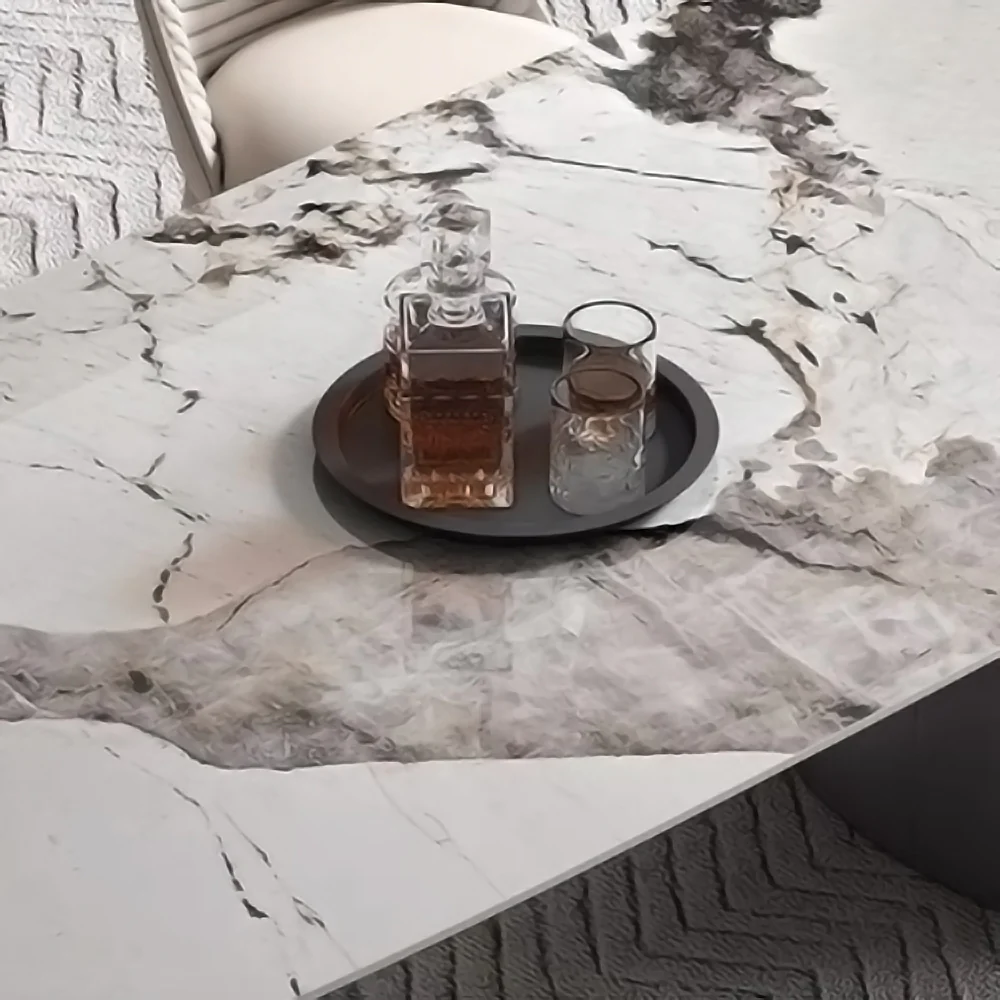 LIVARA DT1078 Minimalist Style 140-160-180-200cm Sintered Stone Dining Table - Image 4